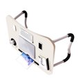 thumbnail image 2 of Escritorio portátil para niños con portavasos, tablero de densidad, mesa de cama plegable para dormitorio, color blanco, 2 of 12