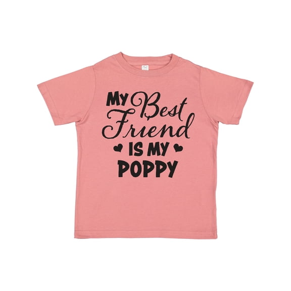 Inktastic My Best Friend is My Poppy with Hearts Boys or Girls Toddler T-Shirt