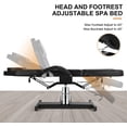 thumbnail image 4 of Artist Hand Adjustable Facial Table Tattoo Chair Massage Bed for Spa Salon Barber (Black), 4 of 9