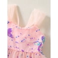 thumbnail image 6 of Biezeib Baby Girl Sleeveless Romper Dress Cute Round Neck Butterfly Sequin Mesh Hem Tank Romper Infant Toddler Jumpsuit, 6 of 9