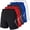 Black & Red & Charcoal & Royal & White, variant on Men's 5-Pack Performance Training Shorts With Zipper Pockets (Sizes, S to 2XL)