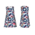 thumbnail image 3 of Vsdgher cool rock Skull Print Summer Dresses for Women Casual U Neck Beach Dress Sleeveless Tank Loose Sundress with Pocket -XX-Large, 3 of 6