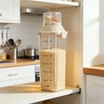thumbnail image 5 of Transparent Kitchen Storage Container with Measuring Cup – Sealed Dry Food Organizer with Capacity Markings, Easy Access Top Compartments, and Fresh Keeping Lid for Efficient Pantry Organization, 5 of 5