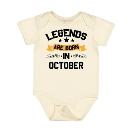 

Inktastic Legends Are Born in October Gift Baby Boy or Baby Girl Bodysuit