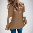 thumbnail image 2 of Fanxing Weekly Deals Women's Fashion Long Sleeve Cardigan Jacket Coat Flowy Open Front Long Cardigans Costumes Fall Deals On Prime Day Khaki,XXL, 2 of 7