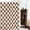 White & Coffee, variant on Aesthetic Checkerboard Grid Pattern Shower Curtain, White Cream Modern Shower Curtain Sets Decoration 71x71 Inch with Hooks