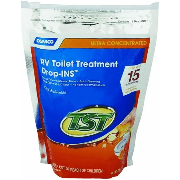 Camco TST Orange Drop-Ins Camper Tank Pods - 15 Pods/Bag