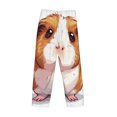 thumbnail image 3 of Vsdgher Cartoon Guinea Pig Print Mens Pajama Pants Sleep & Lounge Pants, PJ Bottoms With elastic waistb and Pockets, 3 of 5