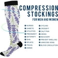 thumbnail image 4 of FREEAMG Lavender Compression Socks Women Men Long Stocking (20-30mmHg) Travel Knee High Stockings for Athletic Sports,Running,Cycling,Nursing, 4 of 7