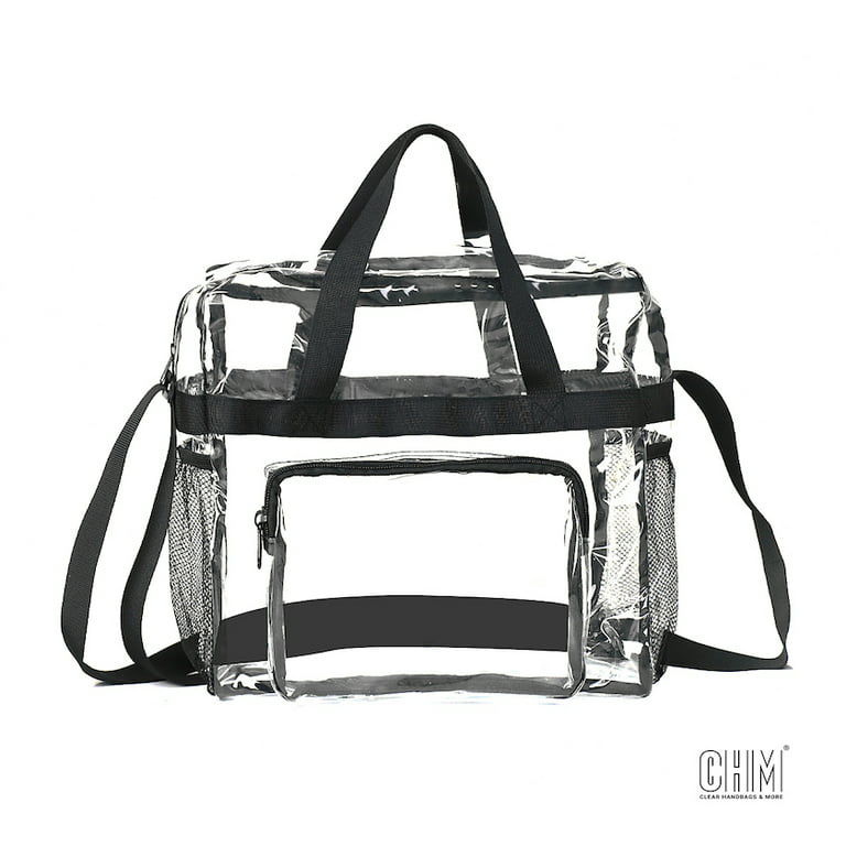Clear Bag Stadium Approved for Women and Men See Through Transparent Clear  Tote Bag 12x12x6 For Work Concerts or Sporting Events (CH-Y058) 
