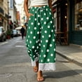 thumbnail image 5 of Elvqul Pants for Women Pull On Elastic Waisted Bottoms Straight Leg Summer Spring Wide-Leg Drawstring Womens Pants, 5 of 8