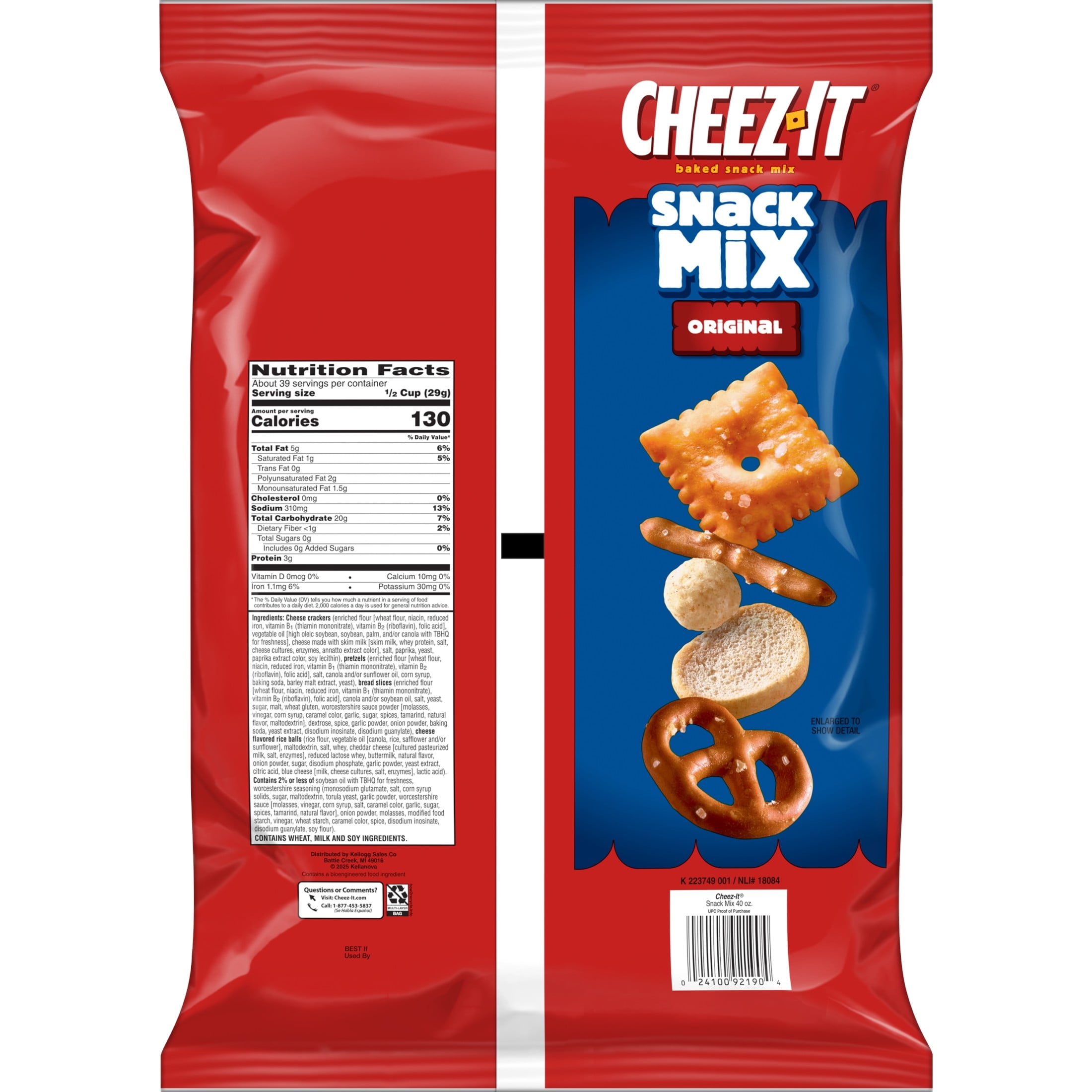 ストレッチーズ　40個セット Cheez-It Classic Snack Mix, Lunch Snacks, 40 oz - Walmart.com