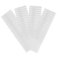 thumbnail image 1 of Separadores de cajones de plástico para bricolaje para un almacenamiento eficiente, paquete de 4 organizadores de cajones cortos ajustables de color blanco, 1 of 8