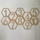 thumbnail image 4 of Números de madera 1-20 Bewildely con base Hexagonal Decoración de boda Suministros para fiestas, 4 of 6