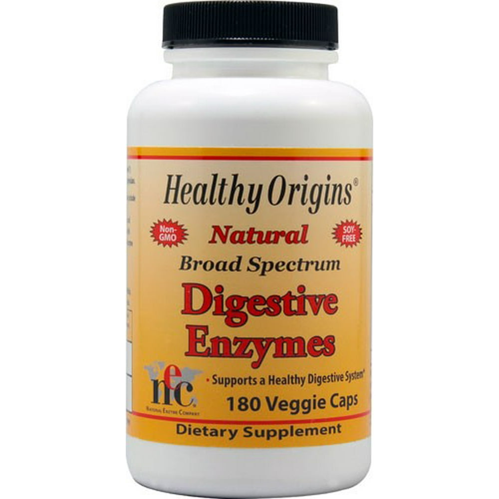 Healthy Origins Broad Spectrum Digestive Enzymes 180 Veggie Capsules