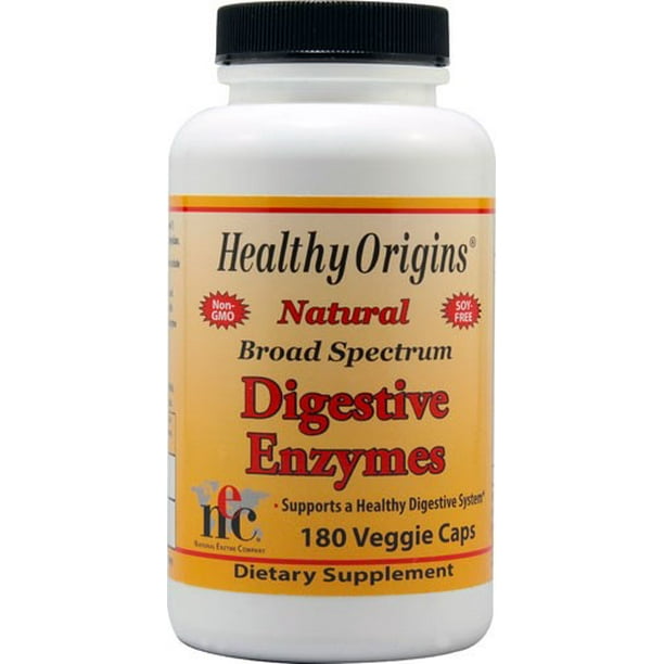 Healthy Origins Broad Spectrum Digestive Enzymes 180 Veggie Capsules