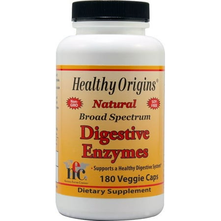 Healthy Origins à large spectre enzymes digestives 180 Veggie Capsules