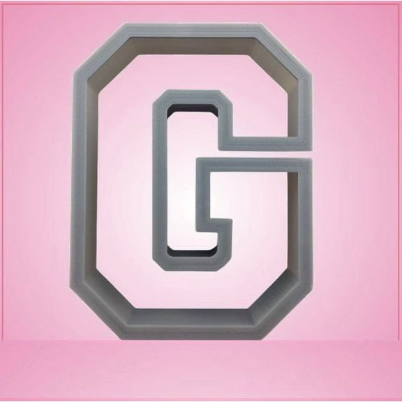 Varsity Letter G Cookie Cutter 2 inch (plastic)