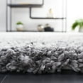 thumbnail image 4 of SAFAVIEH Fontana Shag Damjan Striped Plush Area Rug, Ivory/Grey, 8' x 10', 4 of 8