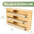 thumbnail image 3 of Bamboo 3-in-1 Wrap Dispenser with Cutter - 13" Rolls - 1 Unit, 3 of 6