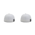 thumbnail image 1 of Minnieouse Moda hombres mujeres Skullcap 3 rayas estampado marinero INS estilo cálido cubo Docker gorras elegante sombrero sin borde Type3 NO3, 1 of 6