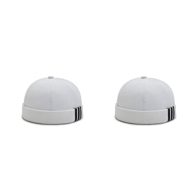 Minnieouse Moda hombres mujeres Skullcap 3 rayas estampado marinero INS estilo cálido cubo Docker gorras elegante sombrero sin borde Type3 NO3