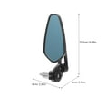 thumbnail image 2 of Motorcycle Mirror Motorcycle Accessories Rearview Mirrors Bar End Mirror Rearview Mirror Motorcycle Rear View Mirror, 2 of 6