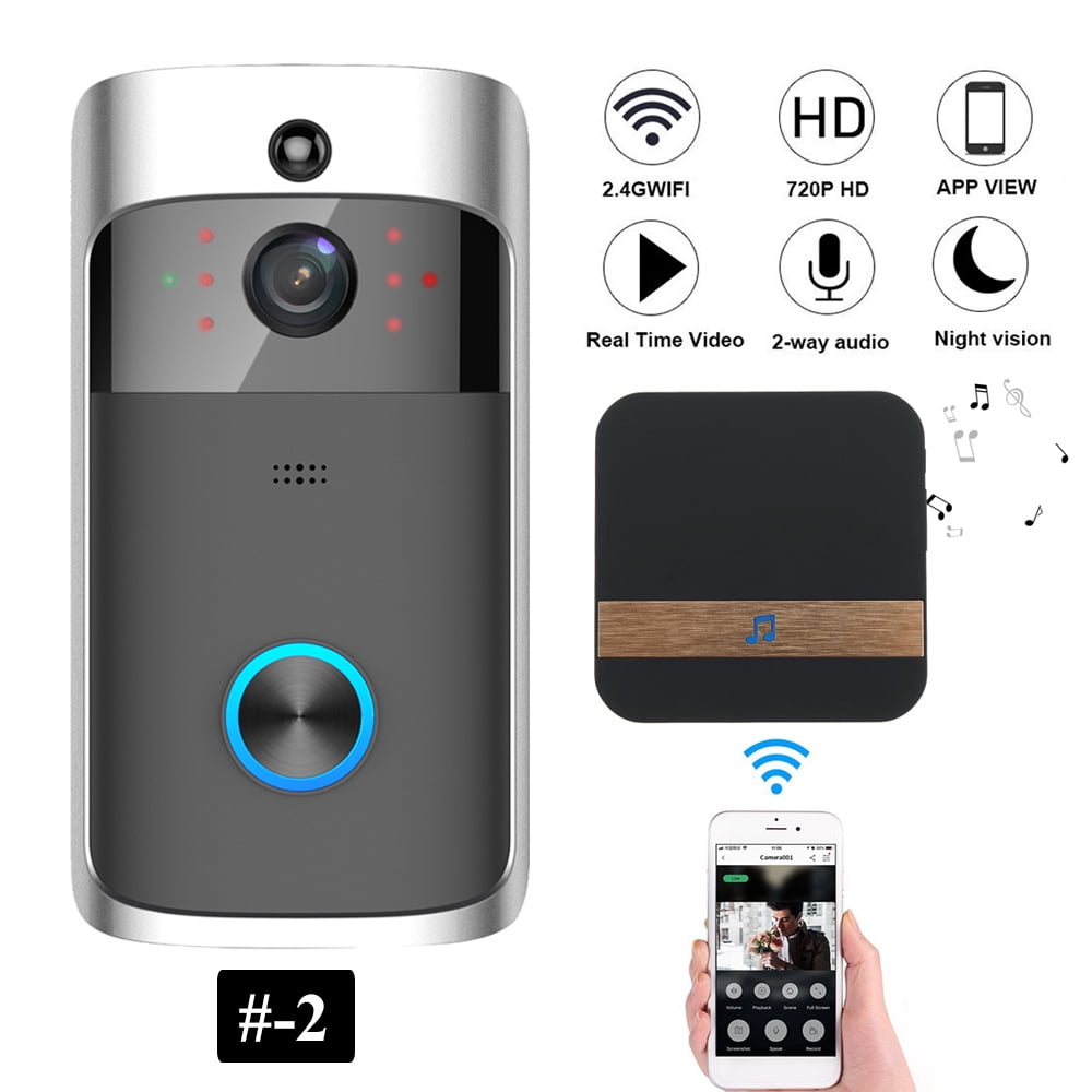 Smart Wireless WiFi Doorbell IR Video Camera Intercom Home Security Visual Door 