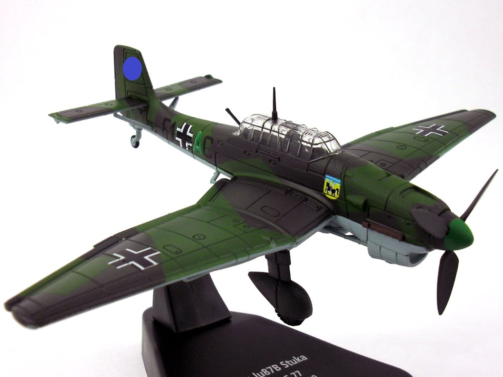 Junkers Ju 87B "Stuka Stab" Dive Bomber Plane III/StG 77 Caen, France (1940) 1/72 Diecast Model Airplane by Oxford Diecast