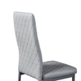 thumbnail image 6 of Lowestbest 4Pcs Modern Leather Dining Chairs, Chairs with Cushion High Back Metal Legs, Side Chairs for Kitchen Living Room Bedroom Furniture, Grey, 6 of 10