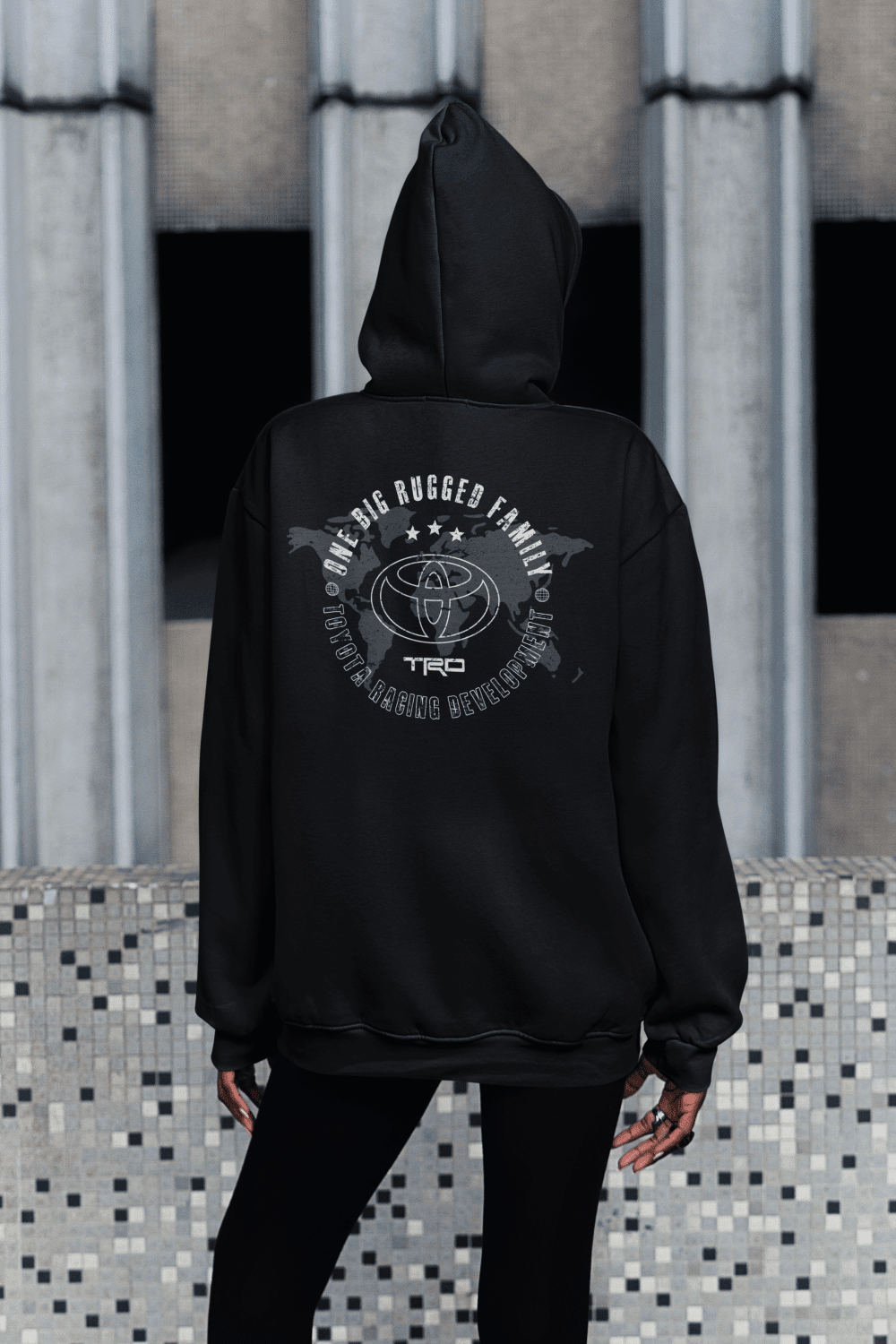 Toyota Zip-Up Hoodie-One Big Rugged Family
