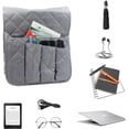 thumbnail image 3 of Soporte de control remoto para sofá con 5 bolsillos para silla, sillón, carrito para teléfono inteligente, libro, revistas, iPad (gris) Xemadio WLJ-3250, 3 of 5