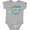 thumbnail image 3 of Inktastic Hooked on Jesus Christian Boys or Girls Baby Bodysuit, 3 of 5