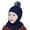 Navy, variant on lnmuld Kids Winter Hat Solid Color Warm Knit Winter Hat and Scarf Set for Toddlers with Ear and Hood Size:One Size