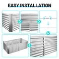 thumbnail image 5 of Land Guard 3PS Galvanized Metal Raised Garden Bed 6x3x2 ft, 2FT Deep Root Elevated Planter Box Steel Large Vegetable Flower Bed Kit(Silver), 5 of 7