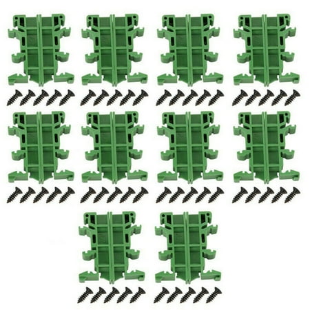 

BCLONG 10x DIN Rail 35mm Mounting Support Adapters plastic Feet for LxW≤100mm PCB relay