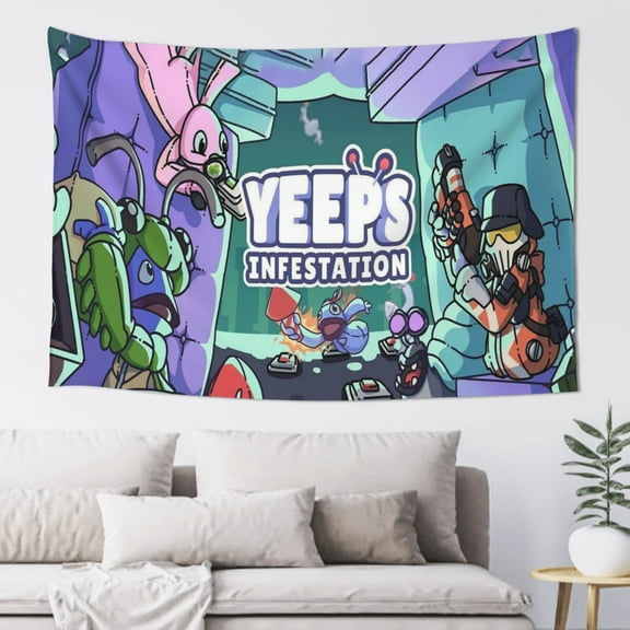 Yeeps Hide Seek Wall Tapestry Poster for Bedroom Aesthetics Room Decor Flag Wall Hanging for Teen Girls Men Dorm Living Room (60''x40'')
