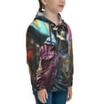 thumbnail image 3 of Balery Skeleton Cool Street Fashion Pattern Boys Hoodie, Youth Pullover Hooded Sweatshirt, Kangaroo Pocket Hoodie for Kids Girls -X-Large, 3 of 6