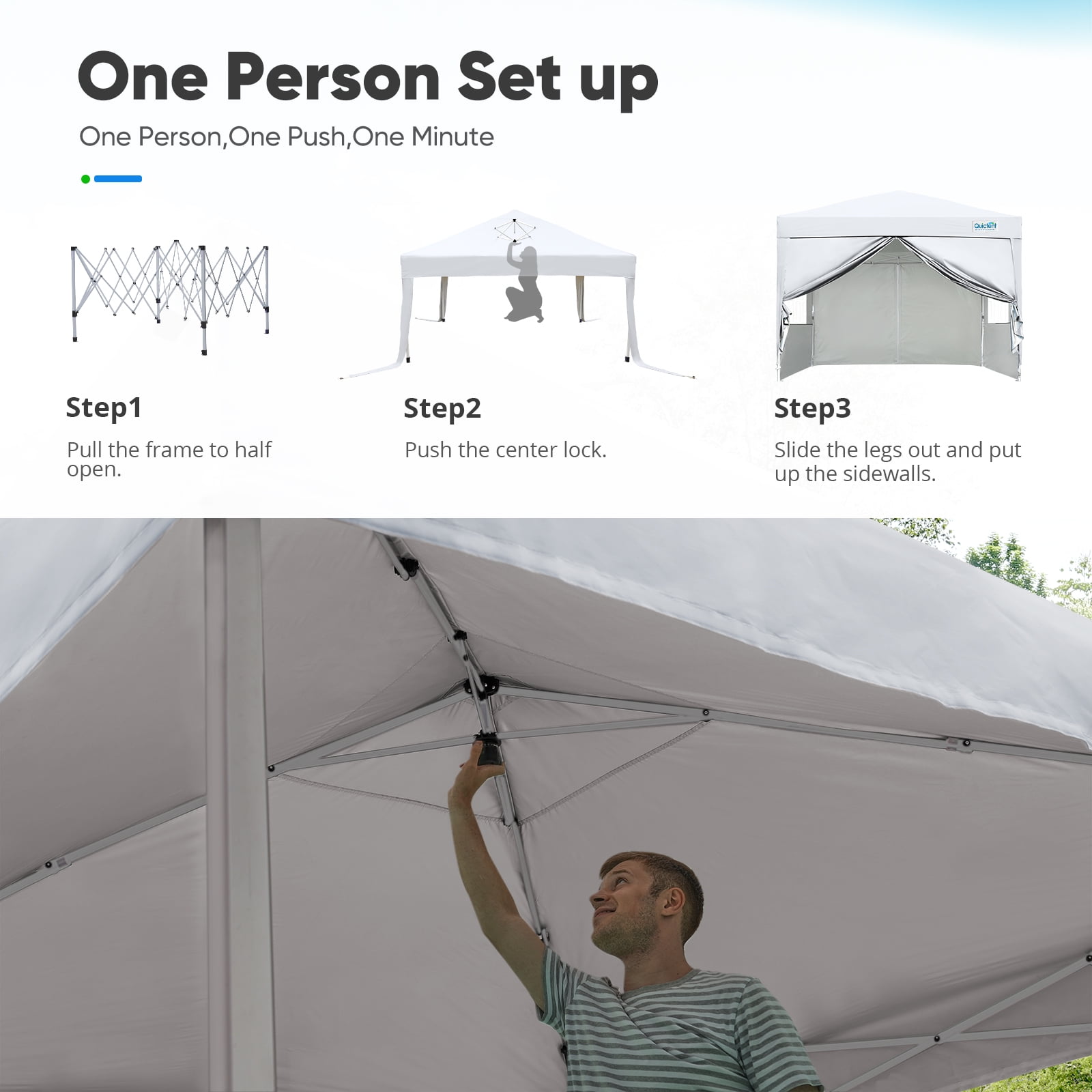 QuickTent メッシュサイドタープ ベージュ QuickTent メッシュ