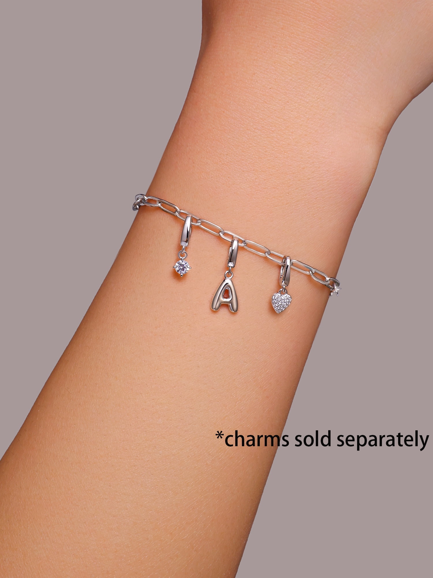 Brilliance Fine Jewelry Paperclip Bracelet for Charms in Sterling Silver