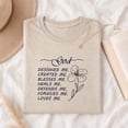 thumbnail image 2 of Jollimate God Designed Me Created Me Shirt, Floral Christian Faith Women Graphic Tee, 2 of 6