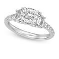 thumbnail image 2 of Eloya Jewel 2.02 Ct Cushion Cut Moissanite Engagement Ring - Glxyzous Halo with Accent - Exquisite Stone - 14K White Gold Plated Ring - Wedding Ring for Her - Ideal for Celebrate, 2 of 3