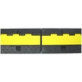 thumbnail image 5 of YYAo Cable Protector Ramp, 2 Channels Speed Bump Hump, Rubber Modular Speed Bump Rated 11000 Lbs Load Capacity,3 Packs, 5 of 12