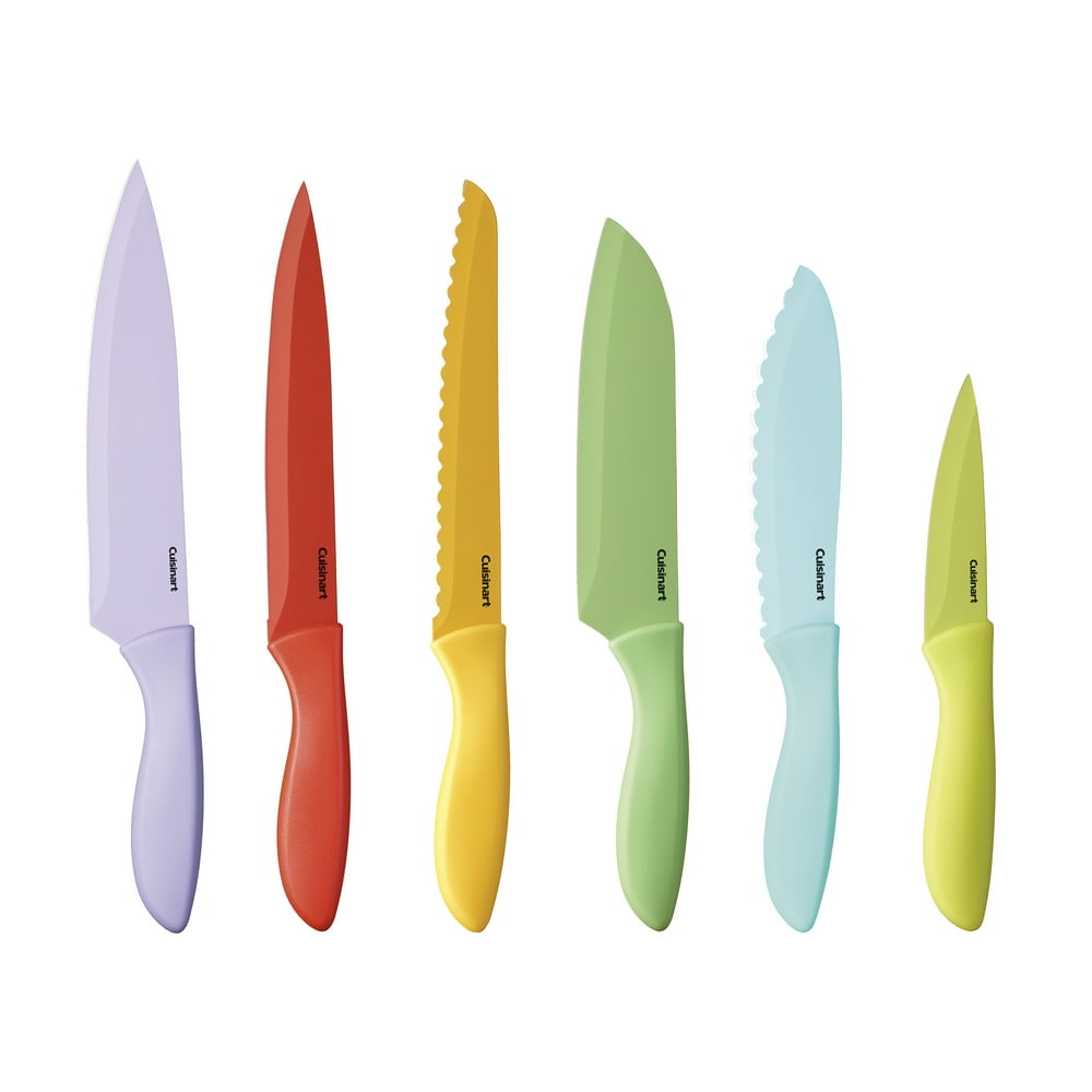 Cuisinart 12 Piece Ceramic Coated Color Knife Set with Blade Guards