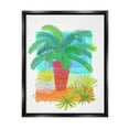 thumbnail image 2 of Stupell Industries Tropical Palm Plant Leaves Whimsical Summer Botanicals Graphic Art Metallic Gold Floating Framed Canvas Print Wall Art, Design by unknown, 2 of 5