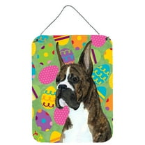 Carolines Treasures SS4853DS1216 Boxer Easter Eggtravaganza Wall or Door Hanging Prints 12WX16H multicolor