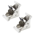 thumbnail image 1 of OULII 2pcs Table Leg Hinges Heavy Duty Silver Metal Professionals, 1 of 7