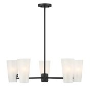 Meridian M100130MBK 5-Light Chandelier in Matte Black