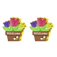 thumbnail image 2 of Kearding 1 Juego de de Pascua, coronas artesanales de madera, colgadores para puerta, suministros para fiestas, sin rebabas, decoraciones Type1 NO1 Kearding CBP220963, 2 of 6