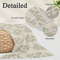 thumbnail image 3 of Green Botanical Pillow Covers 16"x24", Pastoral Elegant Spring Floral Rustic Soft Brushed Microfiber Breathable Throw Pillow Covers, Decorative Pillowcase with Zipper for Couch Sofa Bedroom, 3 of 9